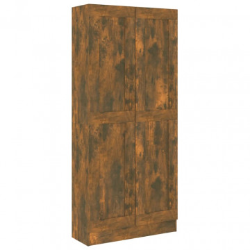 Bibliotecă, stejar fumuriu, 82,5x30,5x185,5 cm, lemn prelucrat - Img 2