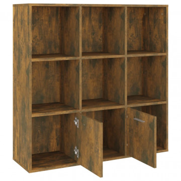 Bibliotecă, stejar fumuriu, 98x30x98 cm - Img 5