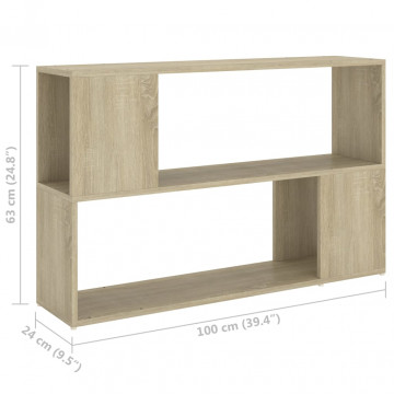 Bibliotecă, stejar sonoma, 100x24x63 cm, PAL - Img 6