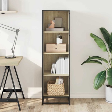 Bibliotecă, stejar sonoma, 40x35x139 cm, lemn prelucrat - Img 3