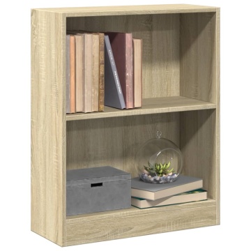 Bibliotecă, stejar sonoma, 60x24x76 cm, lemn compozit - Img 4
