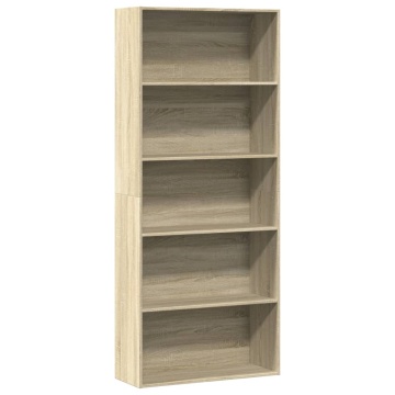 Bibliotecă, stejar sonoma, 80x30x189 cm, lemn prelucrat - Img 1