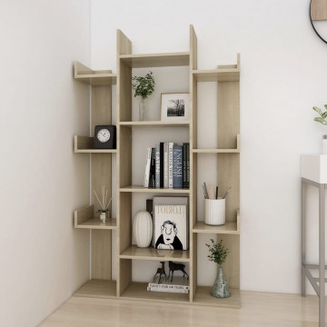 Bibliotecă, stejar sonoma, 86x25,5x140 cm, PAL - Img 3