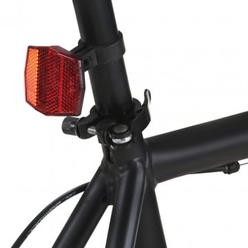 Bicicletă cu angrenaj fix, negru și portocaliu, 700c, 55 cm - Img 5