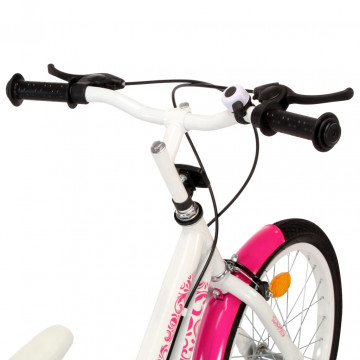 Bicicletă pentru copii, roz și alb, 24 inci - Img 4