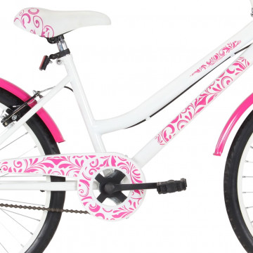 Bicicletă pentru copii, roz și alb, 24 inci - Img 7