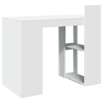 Birou, alb, 103,5x56,5x94 cm, lemn prelucrat - Img 5