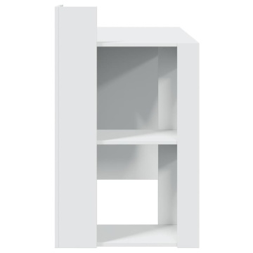 Birou, alb, 103,5x56,5x94 cm, lemn prelucrat - Img 8