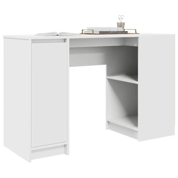 Birou alb 120x42x76 cm lemn prelucrat - Img 4