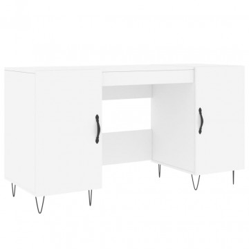 Birou, alb, 140x50x75 cm, lemn compozit - Img 2