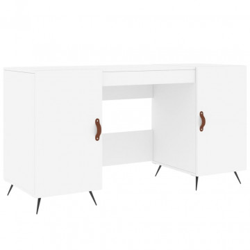 Birou, alb, 140x50x75 cm, lemn compozit - Img 2