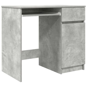 Birou Beton Gri 86x49x76 cm Lemn prelucrat - Img 2