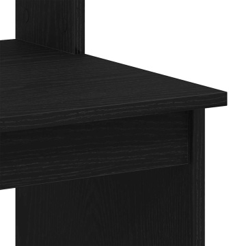 Birou cu rafturi, stejar negru, 102x45x148 cm, lemn prelucrat - Img 7