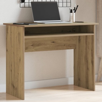Birou, stejar artizanal, 90x50x74 cm, lemn prelucrat - Img 1