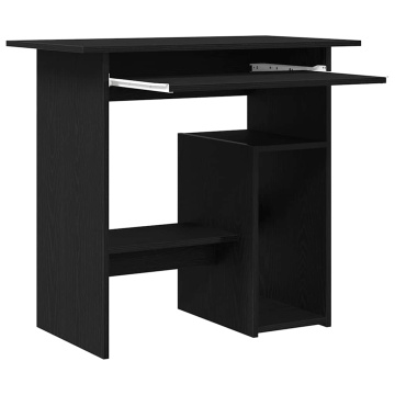 Birou Stejar negru 80x45x74 cm Lemn prelucrat - Img 8