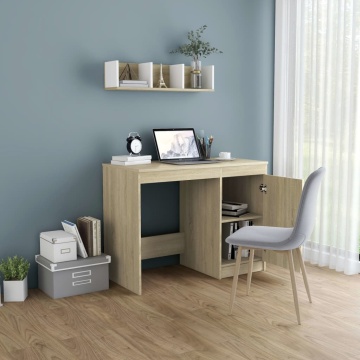 Birou, stejar sonoma, 100x50x76 cm, lemn prelucrat - Img 3