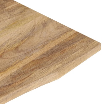 Blat birou cu decupaj curbat 80x60x2,5 cm lemn masiv mango brut - Img 6