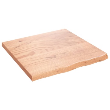 Blat de baie, maro deschis, 60x60x(2-4) cm, lemn masiv tratat - Img 2