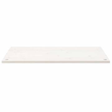 Blat de birou, alb, 100x50x2,5 cm, lemn masiv de pin - Img 3