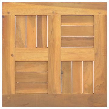 Blat de masă, 50x50x2,5 cm, lemn masiv de tec, pătrat - Img 2