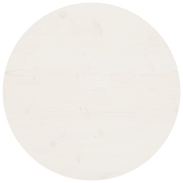Blat de masă, alb, Ø70x2,5 cm, lemn masiv de pin - Img 1