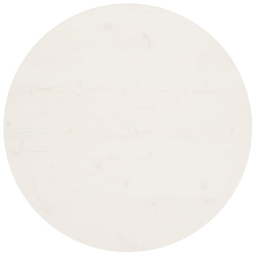 Blat de masă, alb, Ø90x2,5 cm, lemn masiv de pin - Img 1