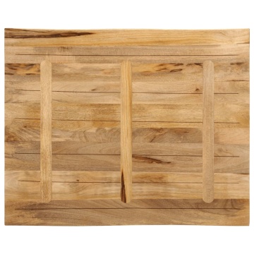 Blat de masă contur organic 100x80x2,5 cm lemn masiv mango brut - Img 8