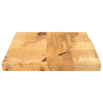 Blat de masă margine naturală, 40x20x3,8 cm, lemn masiv mango - Img 4