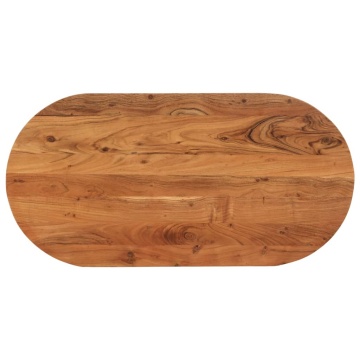 Blat de masă oval, 100x50x2,5 cm, lemn masiv de acacia - Img 1