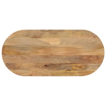 Blat de masă oval, 90x40x2,5 cm, lemn masiv de mango - Img 1