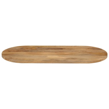 Blat de masă oval, 90x40x2,5 cm, lemn masiv de mango - Img 3