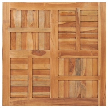 Blat de masă pătrată, 90 x 90 x 2,5 cm, lemn masiv de tec - Img 2