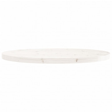 Blat de masă rotund, alb, Ø90x3 cm, lemn masiv de pin - Img 4