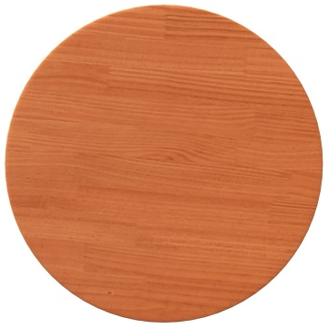 Blat de masă rotund, maro ceruit, Ø40x2,5 cm, lemn masiv de pin - Img 2