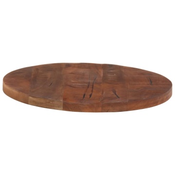 Blat de masă rotund, Ø 50x2,5 cm, lemn masiv reciclat - Img 4