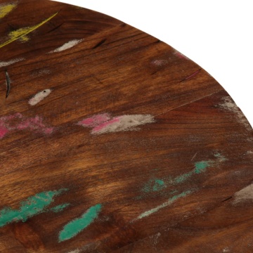 Blat de masă rotund, Ø 60x2,5 cm, lemn masiv reciclat - Img 6