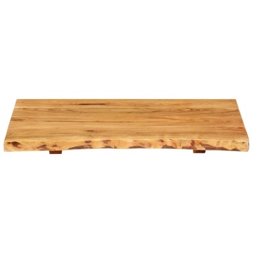 Blat lavoar de baie, 58x52x2,5 cm, lemn masiv de acacia - Img 3