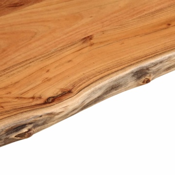 Blat masă 80x60x2,5cm dreptunghiular lemn acacia contur natural - Img 7