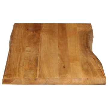 Blat masă cu margini naturale, 120x60x2,5 cm, lemn masiv mango - Img 4