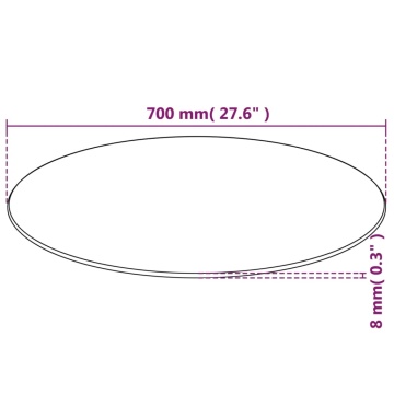 Blat masă din sticlă securizată rotund 700 mm - Img 4