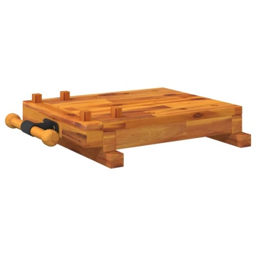 Blat pentru banc de lucru cu menghină, 52x44x9,5 cm lemn acacia - Img 8