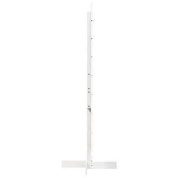 Brad de Crăciun decorativ, alb, 150 cm, lemn de pin masiv - Img 4