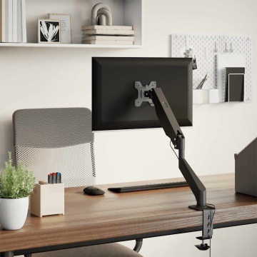 Braț unic de monitor ecran de max 27 inci cu arc de gaz 10 kg - Img 3