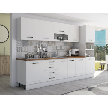 Bucatarie Alfa 320, alb, blat termic nuc, corp pentru cuptor incorporabil - Img 4