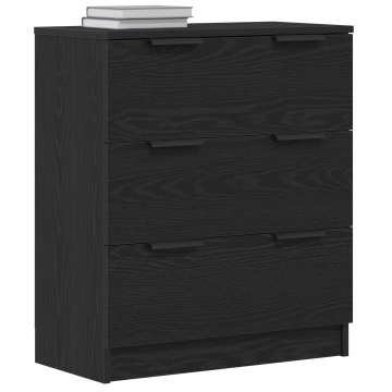 Bufet Negru din Stejar 60x30x70 cm Lemn prelucrat - Img 3