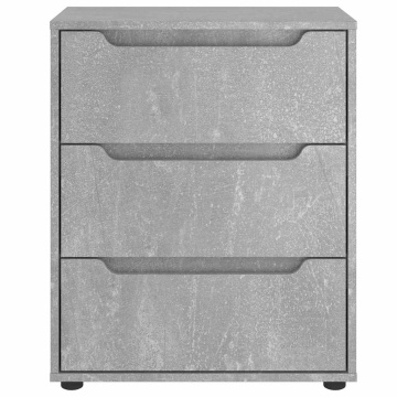 Bufetă „VISNES” Gri beton 60x40x73 cm Lemn prelucrat - Img 8