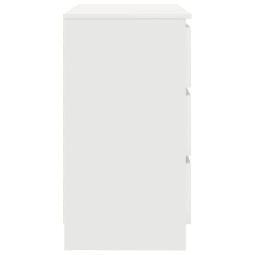 Bufetă cu sertar alb 71x35x65 cm din lemn prelucrat - Img 6