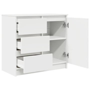 Bufetă cu sertar alb 71x35x65 cm din lemn prelucrat - Img 8