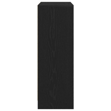 Bufetă cu sertare și uși Stejar negru 73x31x90 cm - Img 6