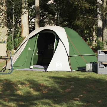 Cabină cort de camping, 4 persoane, verde, impermeabil - Img 4
